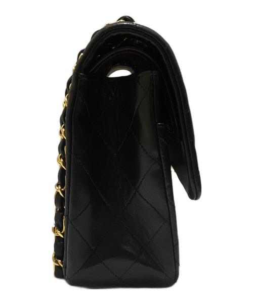 CHANEL（シャネル）CHANEL (シャネル) マトラッセ25/Wフラップチェーンショルダーバッグ ブラック サイズ:25の古着・服飾アイテム