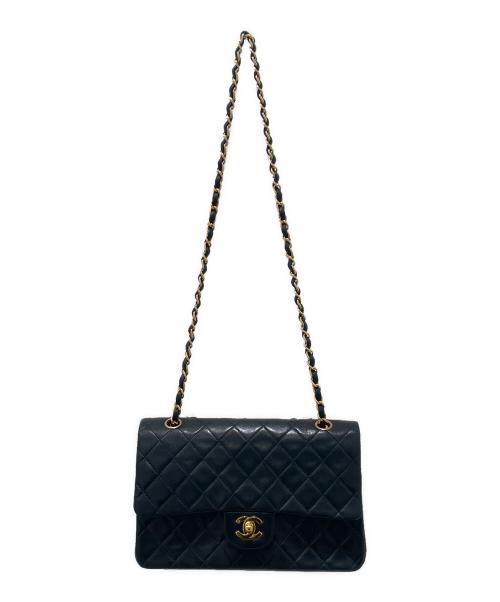 CHANEL（シャネル）CHANEL (シャネル) マトラッセ25/Wフラップチェーンショルダーバッグ ブラック サイズ:25の古着・服飾アイテム