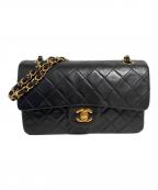 CHANELシャネル）の古着「マトラッセ23 Wフラップチェーンショルダーバッグ」｜ブラック
