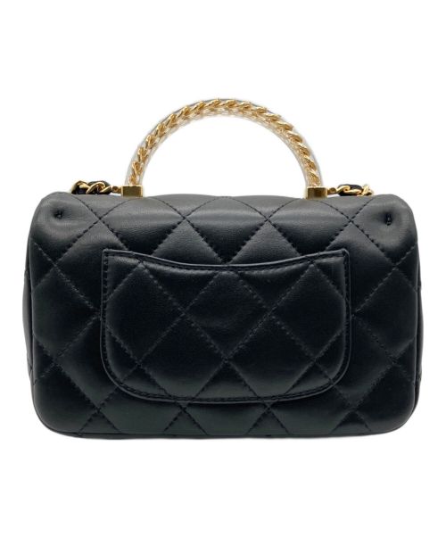 CHANEL（シャネル）CHANEL (シャネル) マトラッセ トップハンドルチェーンショルダーバッグ ブラックの古着・服飾アイテム