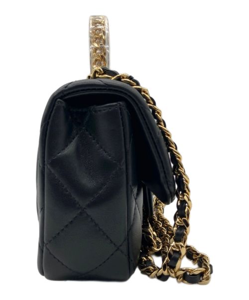 CHANEL（シャネル）CHANEL (シャネル) マトラッセ トップハンドルチェーンショルダーバッグ ブラックの古着・服飾アイテム