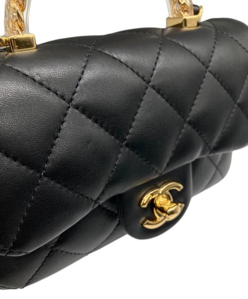 CHANEL（シャネル）CHANEL (シャネル) マトラッセ トップハンドルチェーンショルダーバッグ ブラックの古着・服飾アイテム