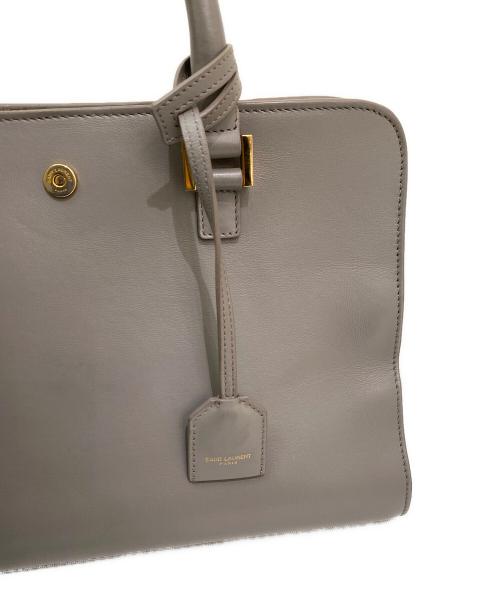 Saint Laurent Paris（サンローランパリ）Saint Laurent Paris (サンローランパリ) ベイビーカバスショルダーバッグ グレーの古着・服飾アイテム