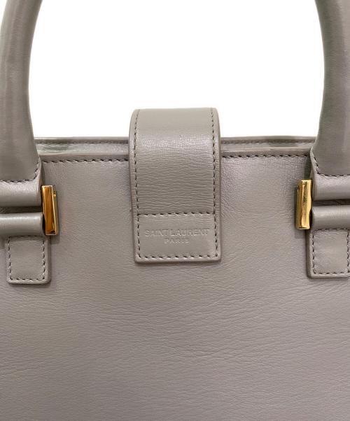Saint Laurent Paris（サンローランパリ）Saint Laurent Paris (サンローランパリ) ベイビーカバスショルダーバッグ グレーの古着・服飾アイテム