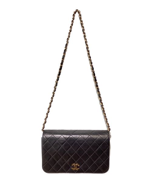 CHANEL（シャネル）CHANEL (シャネル) Push lock Matelasse Chain Shoulder Bag（プッシュロックマトラッセチェーンショルダーバッグ） ブラック サイズ:23の古着・服飾アイテム