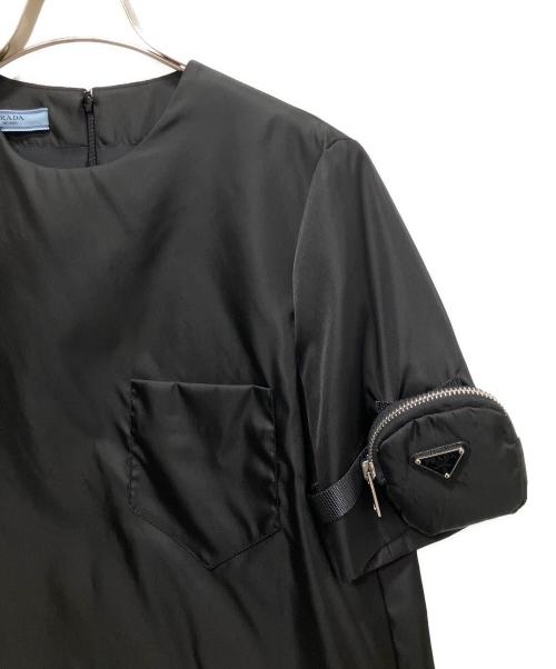 PRADA（プラダ）PRADA (プラダ) ポーチ付きリナイロンワンピース ブラック サイズ:SIZE40の古着・服飾アイテム