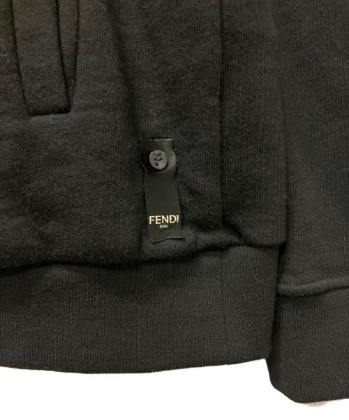 FENDI（フェンディ）FENDI (フェンディ) 裏起毛ジップパーカー ブラック サイズ:XLの古着・服飾アイテム