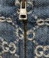 中古・古着 GUCCI (グッチ) GG総柄 ウォッシュド オーガニックデニム スカート インディゴ サイズ:36：65000円