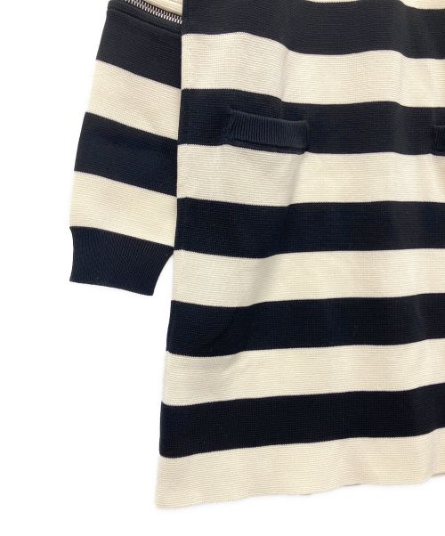 GUCCI（グッチ）GUCCI (グッチ) ボーダーニットワンピース ホワイト×ブラック サイズ:XSの古着・服飾アイテム