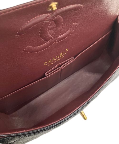 CHANEL（シャネル）CHANEL (シャネル) マトラッセ 25 / Wフラップチェーンショルダーバッグ ブラック サイズ:25の古着・服飾アイテム