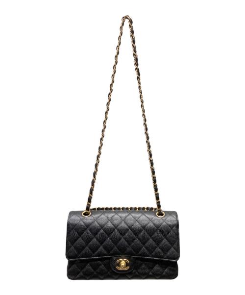 CHANEL（シャネル）CHANEL (シャネル) マトラッセ 25 / Wフラップチェーンショルダーバッグ ブラック サイズ:25の古着・服飾アイテム