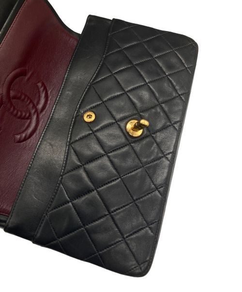 CHANEL（シャネル）CHANEL (シャネル) マトラッセ25/Wフラップチェーンショルダーバッグ ブラック サイズ:25の古着・服飾アイテム