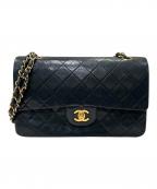 CHANELシャネル）の古着「マトラッセ 25/Wフラップチェーンショルダーバッグ」｜ブラック