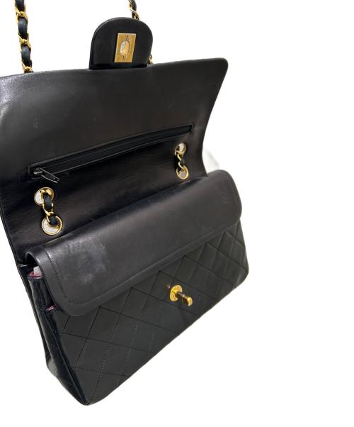 CHANEL（シャネル）CHANEL (シャネル) マトラッセ 25/Wフラップチェーンショルダーバッグ ブラック サイズ:25の古着・服飾アイテム