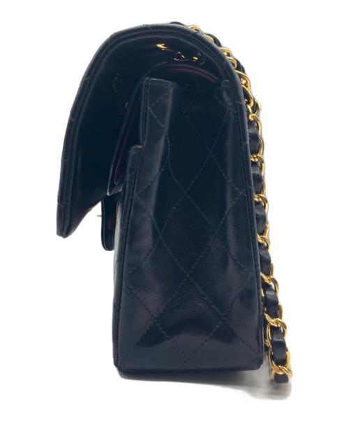CHANEL（シャネル）CHANEL (シャネル) マトラッセ25/Wフラップチェーンショルダーバッグ ブラック サイズ:25の古着・服飾アイテム