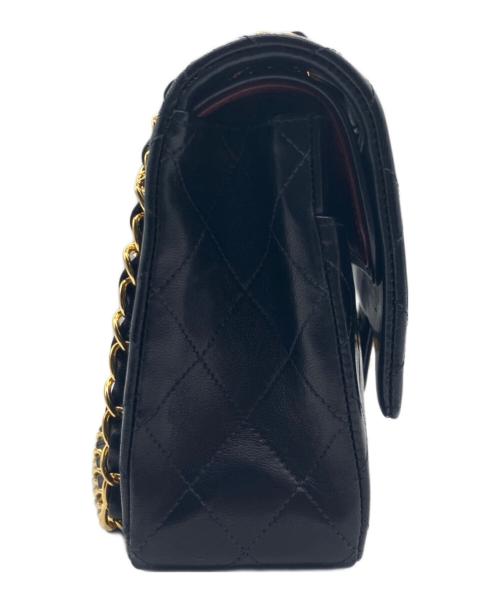 CHANEL（シャネル）CHANEL (シャネル) マトラッセ25/Wフラップチェーンショルダーバッグ ブラック サイズ:25の古着・服飾アイテム