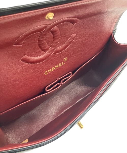 CHANEL（シャネル）CHANEL (シャネル) マトラッセ25/Wフラップチェーンショルダーバッグ ブラック サイズ:25の古着・服飾アイテム