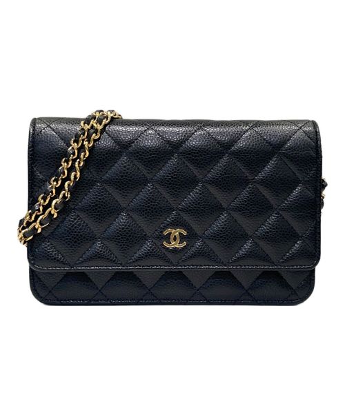CHANEL（シャネル）CHANEL (シャネル) マトラッセ チェーンウォレット ブラックの古着・服飾アイテム