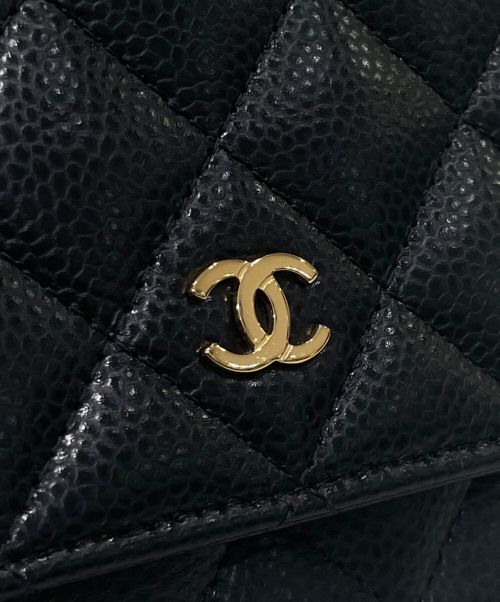 CHANEL（シャネル）CHANEL (シャネル) マトラッセ チェーンウォレット ブラックの古着・服飾アイテム