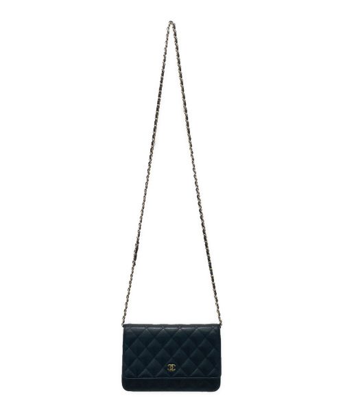 CHANEL（シャネル）CHANEL (シャネル) マトラッセ チェーンウォレット ブラックの古着・服飾アイテム