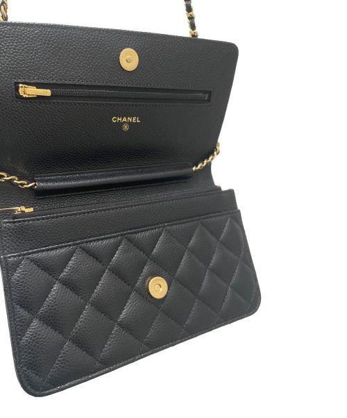CHANEL（シャネル）CHANEL (シャネル) マトラッセ チェーンウォレット ブラックの古着・服飾アイテム
