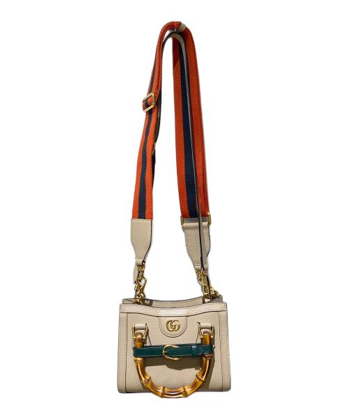 GUCCI（グッチ）GUCCI (グッチ) ダイアナミニトートバッグ ベージュ サイズ:ミニの古着・服飾アイテム