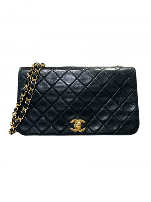 CHANEL（シャネル）CHANEL (シャネル) フルフラップチェーンショルダーバッグ ブラック サイズ:23の古着・服飾アイテム