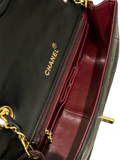 CHANEL（シャネル）CHANEL (シャネル) フルフラップチェーンショルダーバッグ ブラック サイズ:23の古着・服飾アイテム