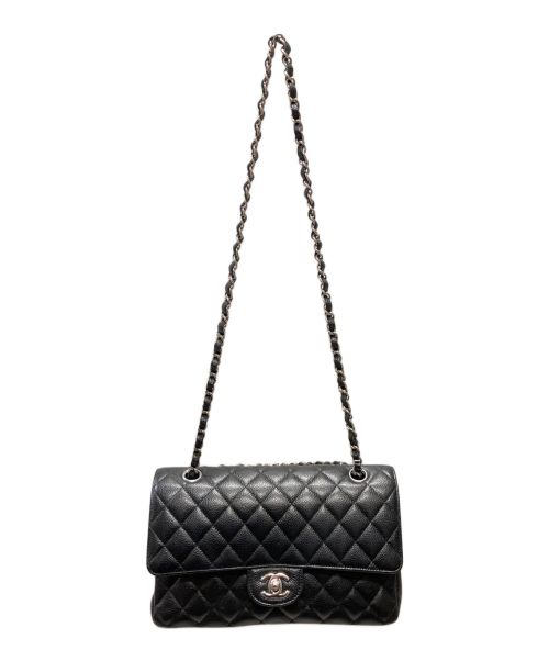 CHANEL（シャネル）CHANEL (シャネル) マトラッセ25/Wフラップチェーンショルダーバッグ ブラック サイズ:25の古着・服飾アイテム