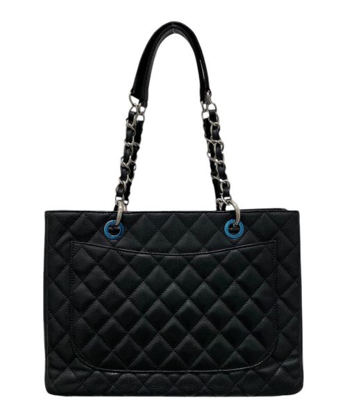 CHANEL（シャネル）CHANEL (シャネル) GSTトートバッグ ブラック×シルバー金具の古着・服飾アイテム
