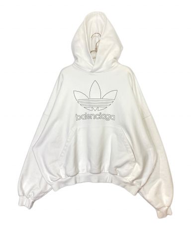 BALENCIAGA グラフィティパーカー ホワイト 中古・古着通販】BALENCIAGA (バレンシアガ) adidas (アディダス) ロゴ