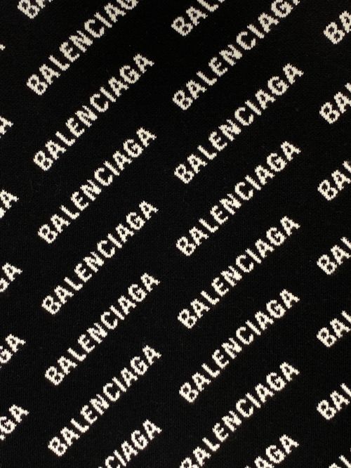 BALENCIAGA（バレンシアガ）BALENCIAGA (バレンシアガ) オールオーバーロゴカーディガン ブラック サイズ:2の古着・服飾アイテム