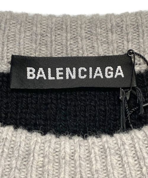 BALENCIAGA（バレンシアガ）BALENCIAGA (バレンシアガ) オールオーバーロゴニット グレー サイズ:Mの古着・服飾アイテム