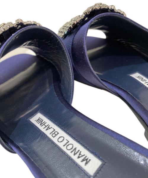 Manolo Blahnik（マノロブラニク）Manolo Blahnik (マノロブラニク) ハンギシ サンダル ネイビー サイズ:36の古着・服飾アイテム