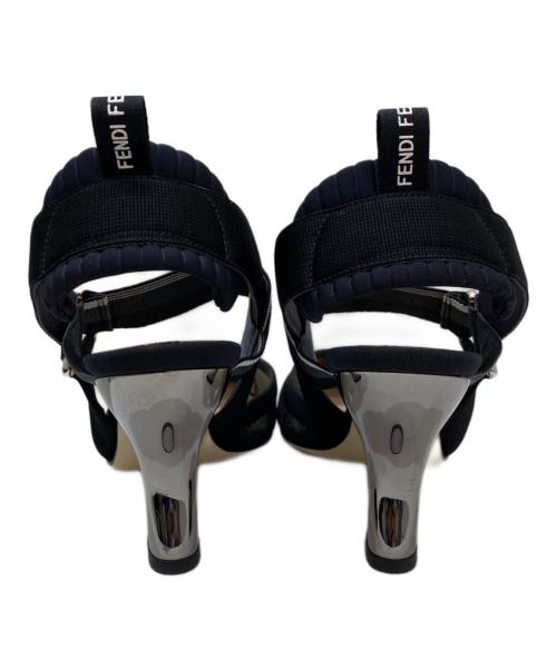 FENDI（フェンディ）FENDI (フェンディ) コリブリファブリックストラップパンプス ブラック サイズ:36の古着・服飾アイテム