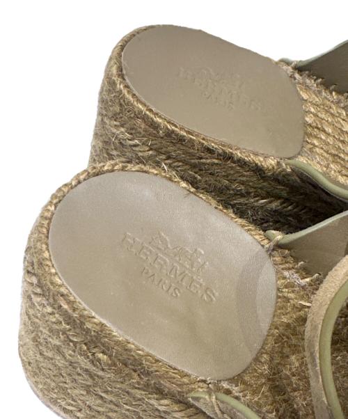HERMES（エルメス）HERMES (エルメス) エスパドリーユ カタリア オリーブ サイズ:36の古着・服飾アイテム