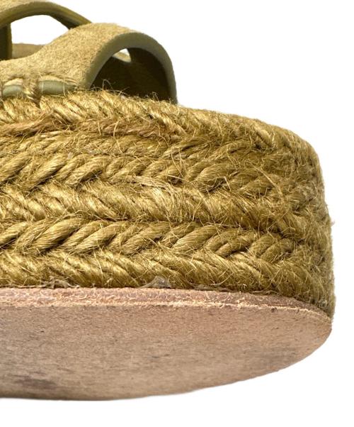 HERMES（エルメス）HERMES (エルメス) エスパドリーユ カタリア オリーブ サイズ:36の古着・服飾アイテム