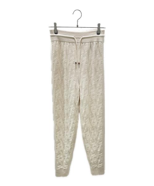 HERMES（エルメス）HERMES (エルメス) Hロゴニットパンツ ベージュ サイズ:34の古着・服飾アイテム