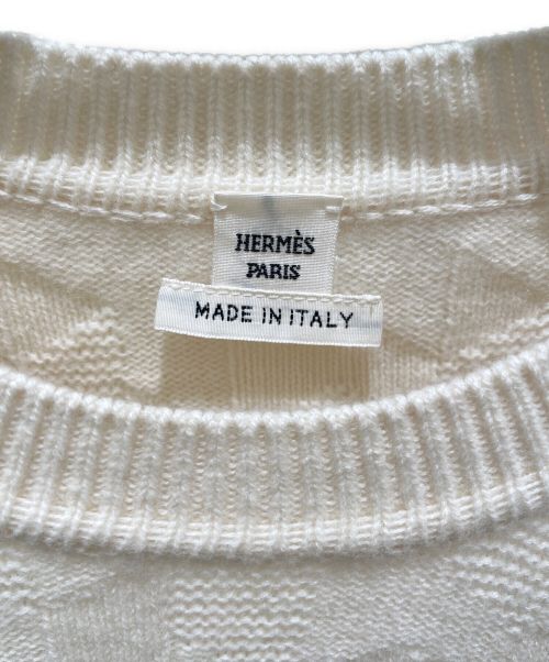 HERMES（エルメス）HERMES (エルメス) Hロゴニット ベージュ サイズ:34の古着・服飾アイテム
