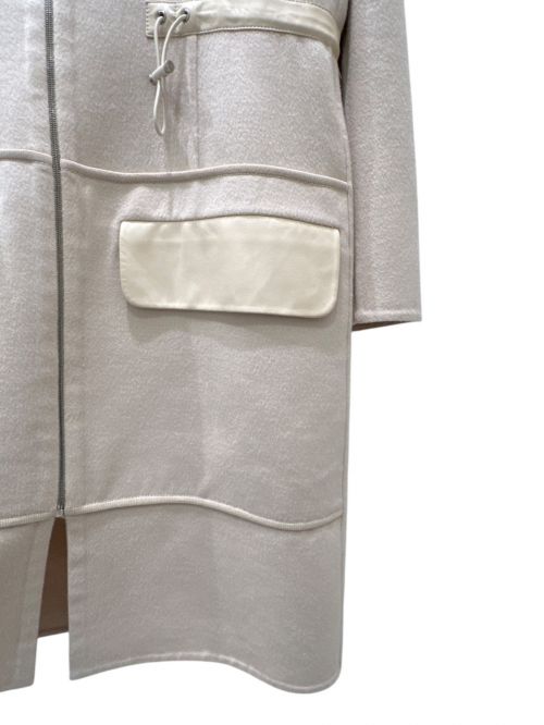 HERMES（エルメス）HERMES (エルメス) カシミヤフーデッドコート ベージュ サイズ:34の古着・服飾アイテム