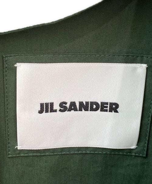 JIL SANDER（ジルサンダー）JIL SANDER (ジルサンダー) コットンタイプライターラッフルドレス グリーン サイズ:32の古着・服飾アイテム