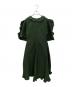 JIL SANDER (ジルサンダー) コットンタイプライターラッフルドレス グリーン サイズ:32：30000円