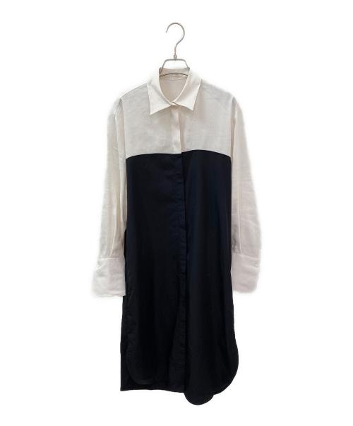 THE ROW（ザ ロウ）THE ROW (ザ ロウ) シャツワンピース ホワイト×ブラック サイズ:XSの古着・服飾アイテム