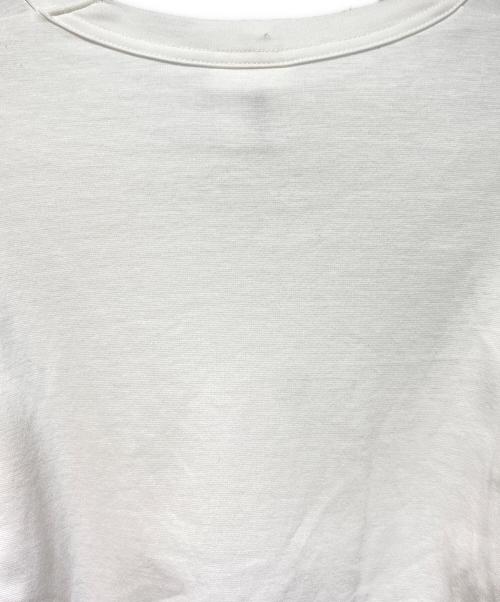 noir kei ninomiya（ノワール ケイ ニノミヤ）noir kei ninomiya (ノワール ケイ ニノミヤ) フリルアームTシャツ ホワイト サイズ:Sの古着・服飾アイテム