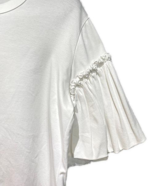 noir kei ninomiya（ノワール ケイ ニノミヤ）noir kei ninomiya (ノワール ケイ ニノミヤ) フリルアームTシャツ ホワイト サイズ:Sの古着・服飾アイテム