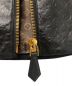 中古・古着 LOUIS VUITTON (ルイ ヴィトン) モノグラムレザースカート/レザースカート/ミニスカート/ゴールドジッパー ブラック サイズ:38 未使用品：160000円