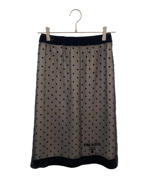 PRADA（プラダ）PRADA (プラダ) チュールスカート ブラック サイズ:36の古着・服飾アイテム