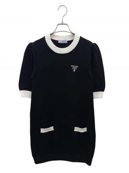 PRADA（プラダ）PRADA (プラダ) コットン ミニドレス   ブラック サイズ:40の古着・服飾アイテム