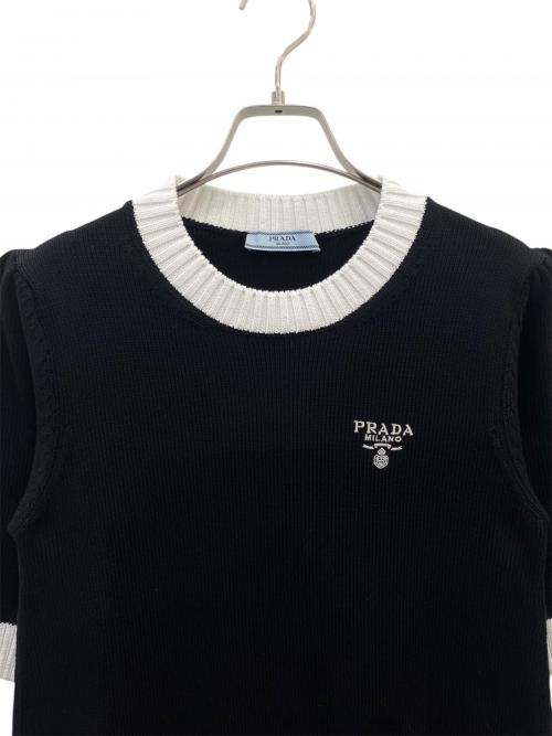 PRADA（プラダ）PRADA (プラダ) コットン ミニドレス   ブラック サイズ:40の古着・服飾アイテム