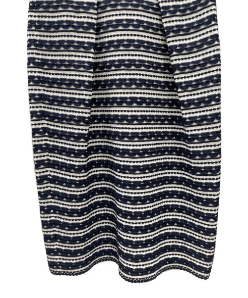 Christian Dior（クリスチャン ディオール）Christian Dior (クリスチャン ディオール) ノースリーブニットワンピース ネイビー サイズ:42の古着・服飾アイテム